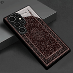 Galaxy S Series - Vintage Pattern Black Border Glass Case