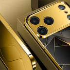 A Luxurious Black And Golden Artistic Textured Case