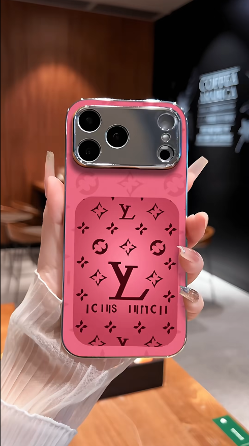 iPhone Series - Luxury Monogram Metallic Trim Case