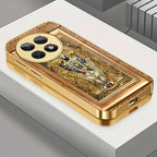 Golden Tirupati Balaji Glass Case