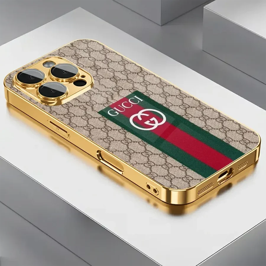 GG Pattern Gold Luxe Case