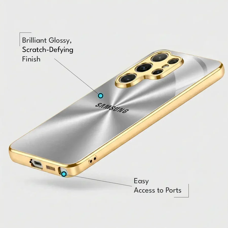 Galaxy S Series - Futuristic Silver Line Case