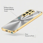 Galaxy S Series - Futuristic Silver Line Case