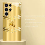 Premium Gold Metallic Glass Hard Case