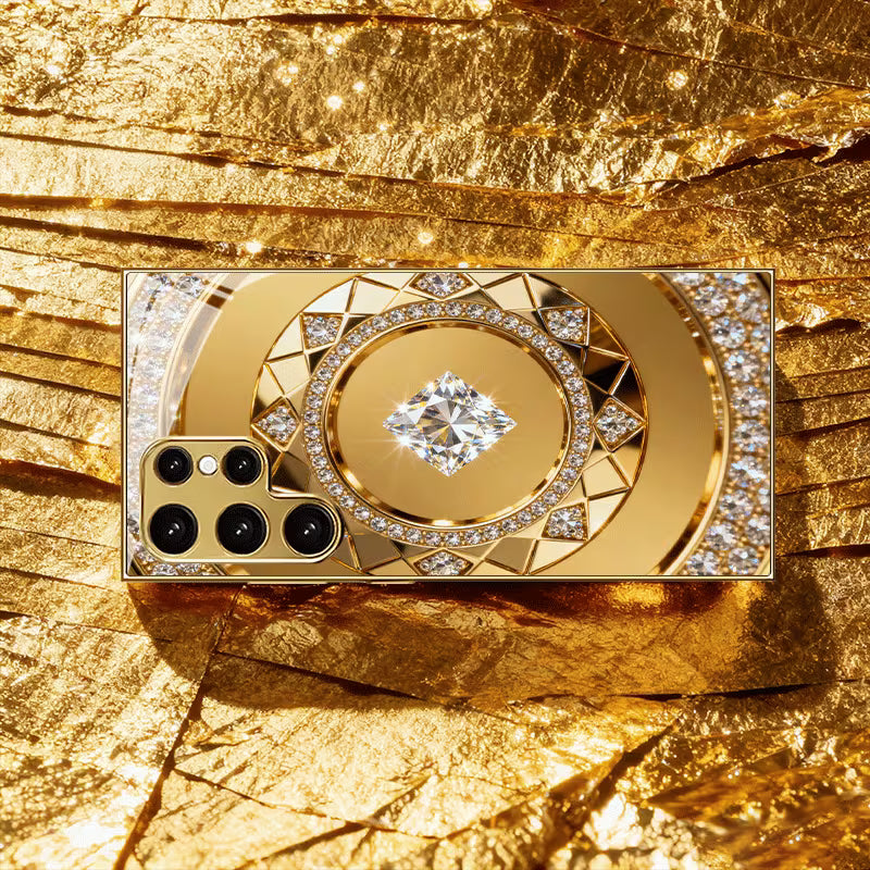 Premium Gold Diamond Plate High-End Artistic Case