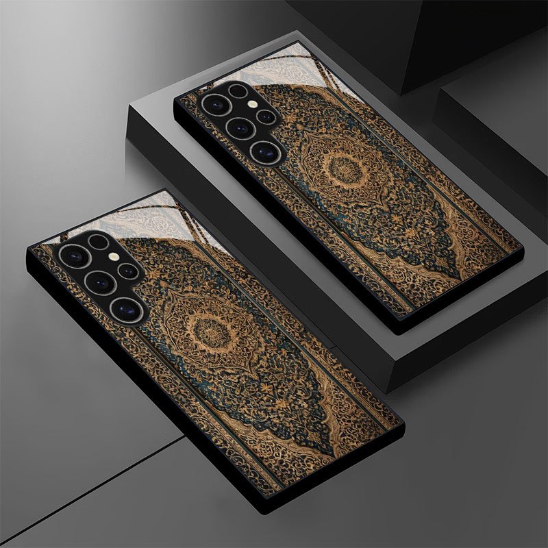 Galaxy S Series - Exquisite Carved Blue Pattern Case