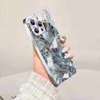 Luxury Metallic Texture Glass Case