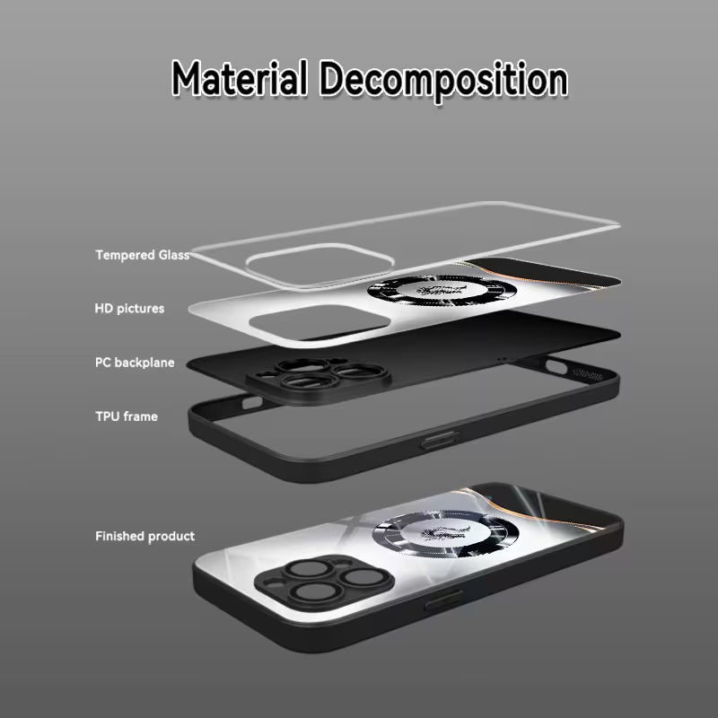 Business Metal Faucet Pattern Glass Case