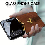Galaxy S Series - Glossy Tempered Golden Horse Case