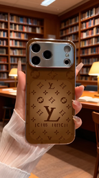 iPhone Series - Luxury Monogram Metallic Trim Case