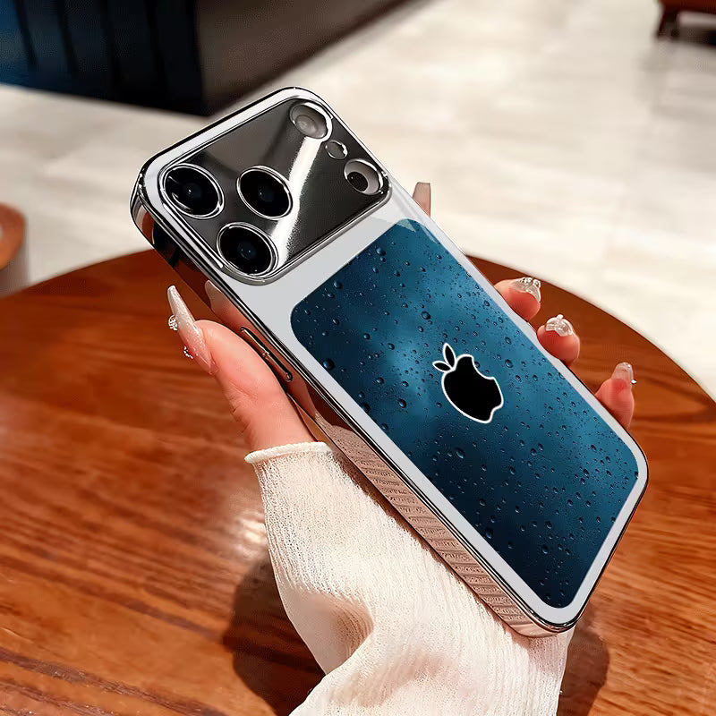 Blue Glass Electroplated Glass Case