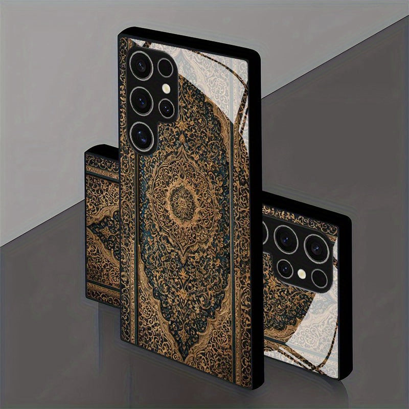 Galaxy S Series - Exquisite Carved Blue Pattern Case