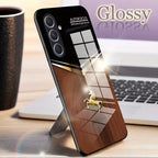 Galaxy S Series - Glossy Tempered Golden Horse Case