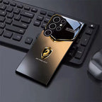 Galaxy S Series - Golden Brown Horse Emblem HD Pattern Case