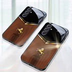 Galaxy S Series - Glossy Tempered Golden Horse Case