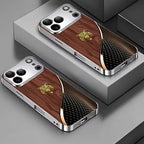 Golden Tiger Wood Grain Glass Case