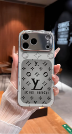 iPhone Series - Luxury Monogram Metallic Trim Case
