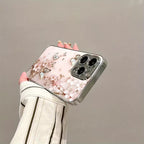 Premium Butterfly Floral Pattern Glass Case