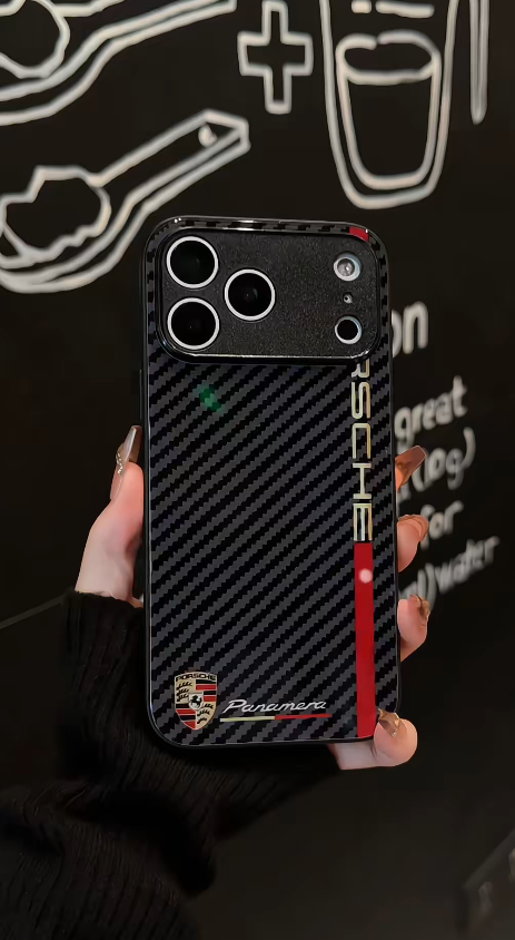 iPhone Series - Porsche Carbon Fiber Glass Case
