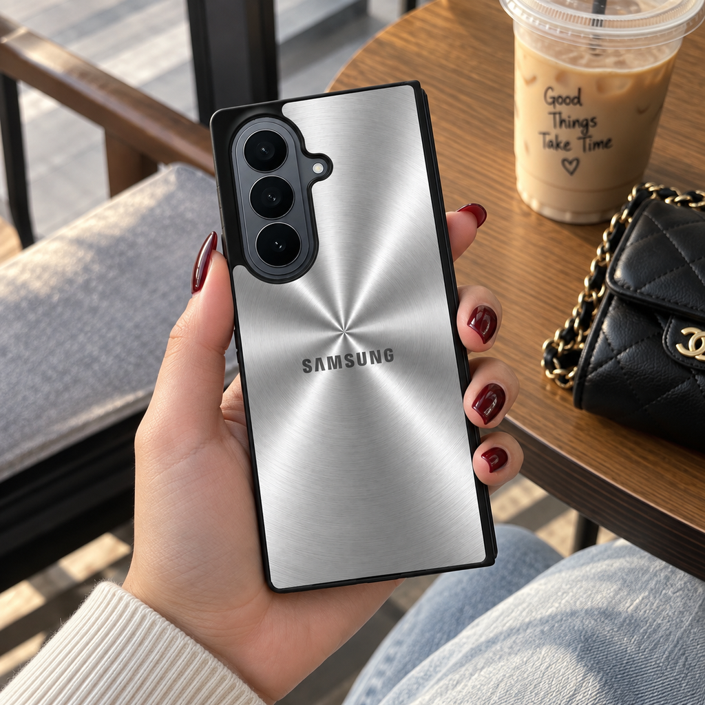 Galaxy S Series - Futuristic Silver Line Case