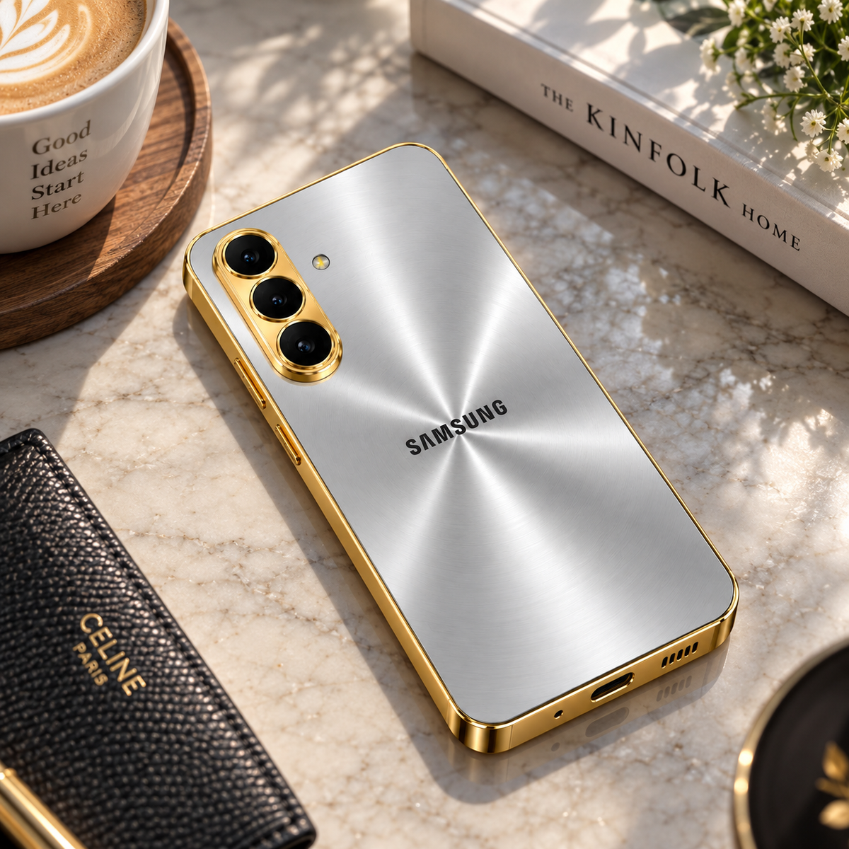 Galaxy S Series - Futuristic Silver Line Case