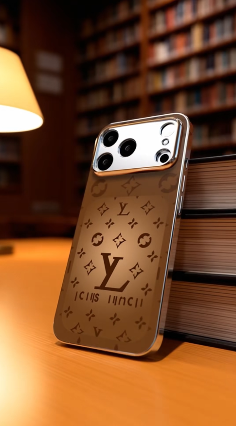 iPhone Series - Luxury Monogram Metallic Trim Case