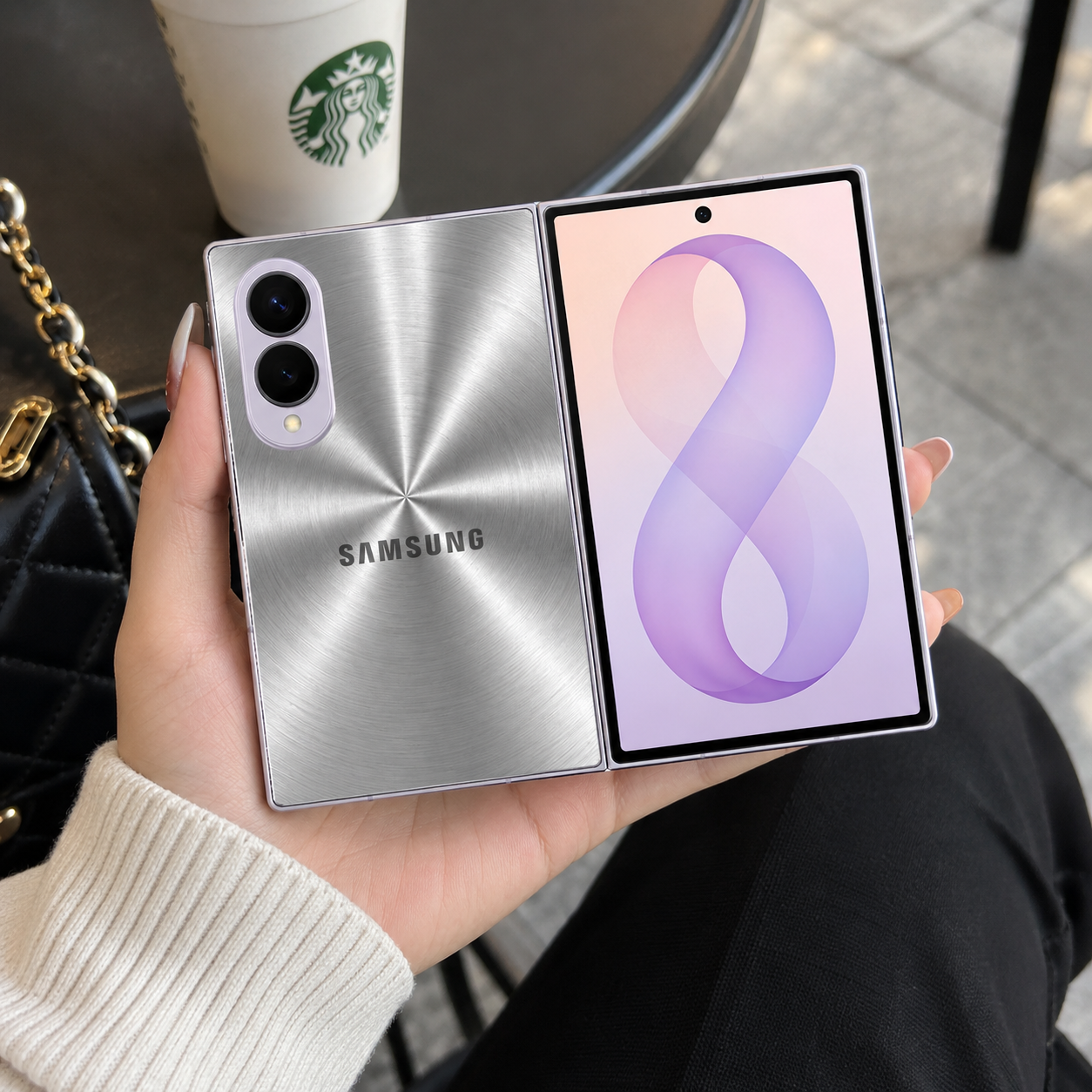 Galaxy S Series - Futuristic Silver Line Case
