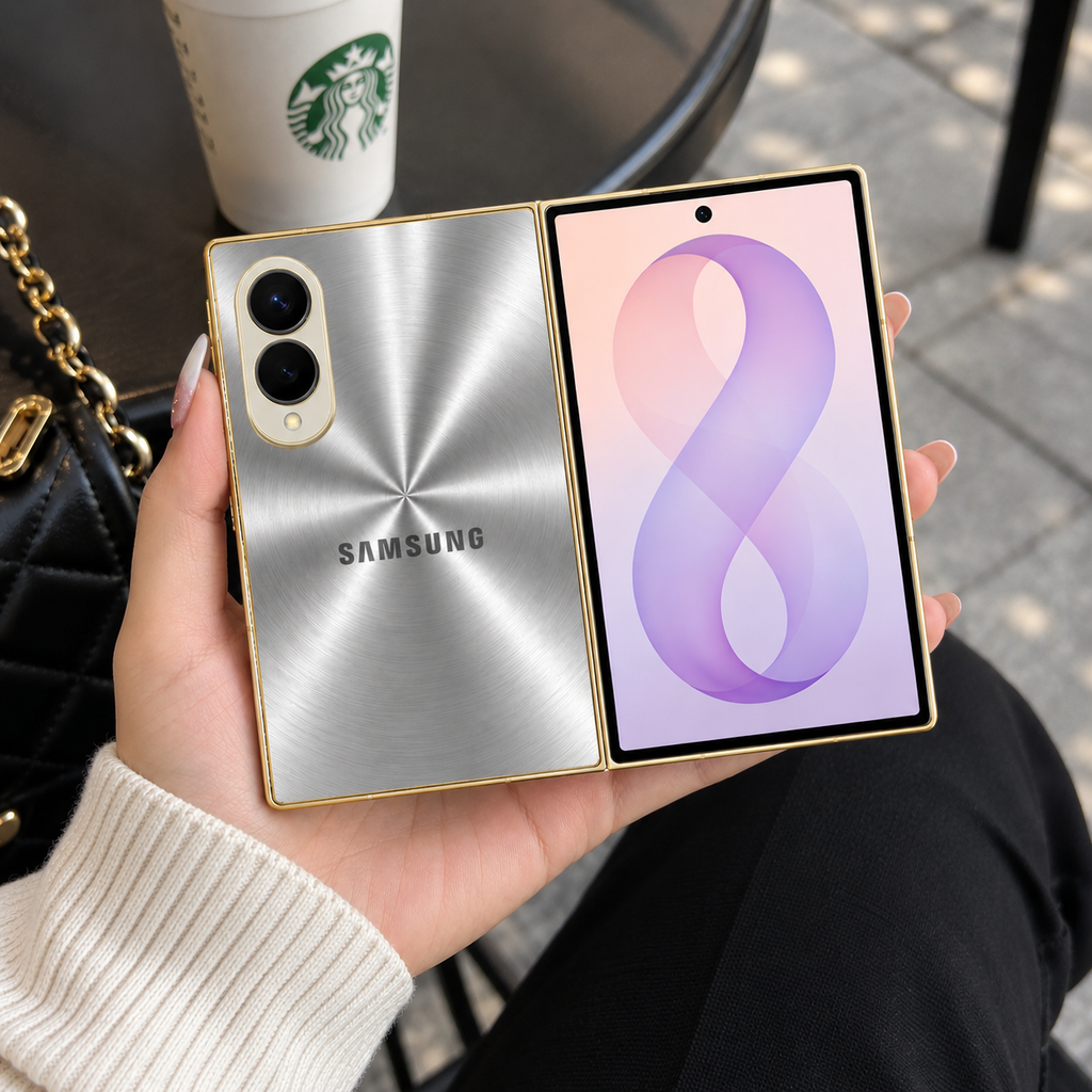 Galaxy S Series - Futuristic Silver Line Case