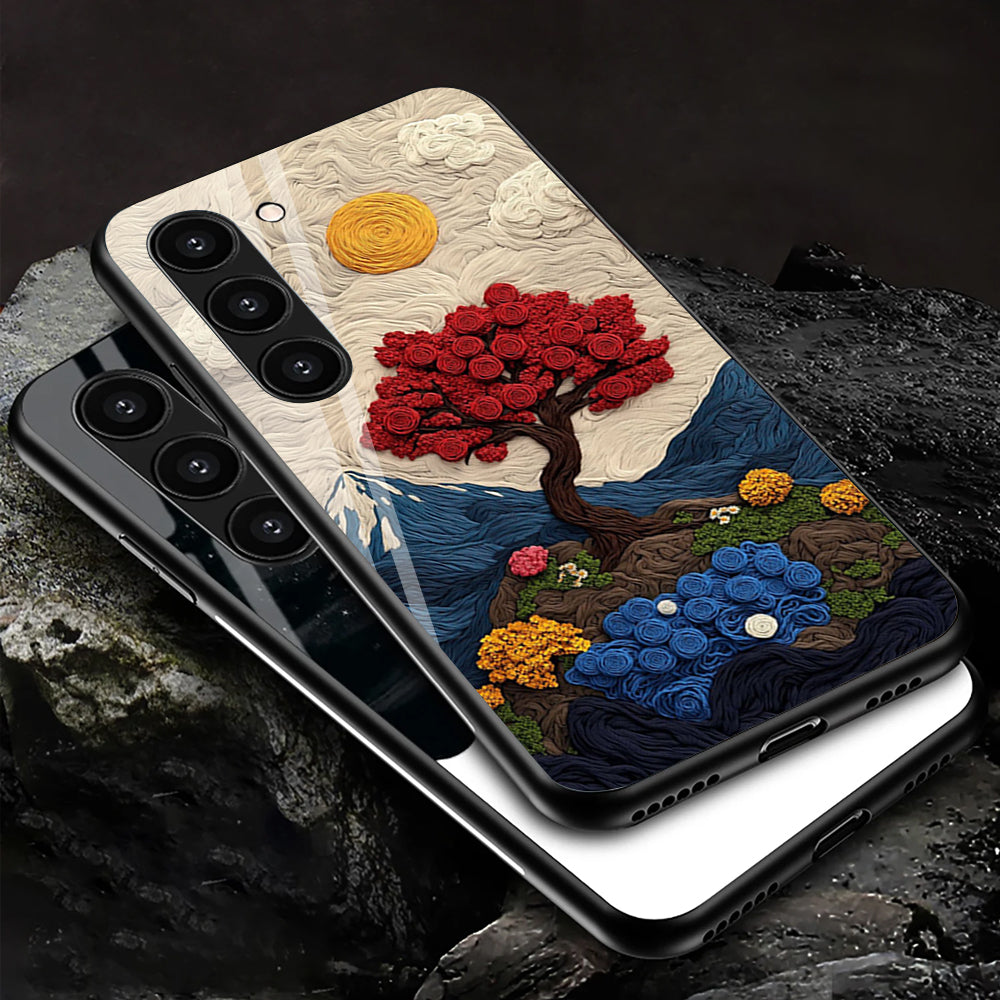 Galaxy S Series - Scarlet Bloom Aesthetic Case