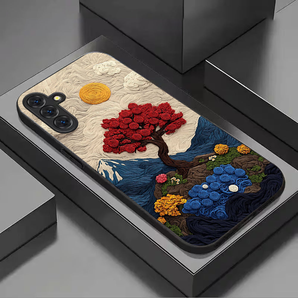 Galaxy S Series - Scarlet Bloom Aesthetic Case