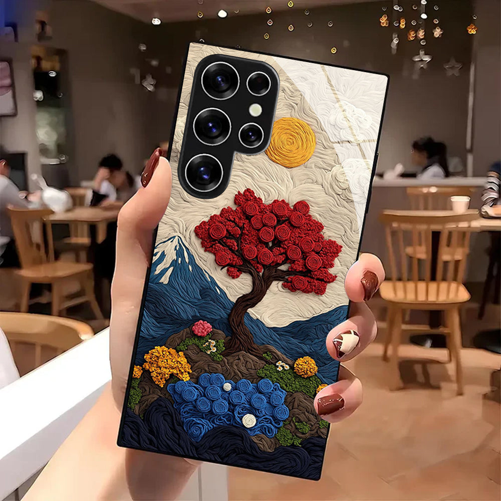 Galaxy S Series - Scarlet Bloom Aesthetic Case
