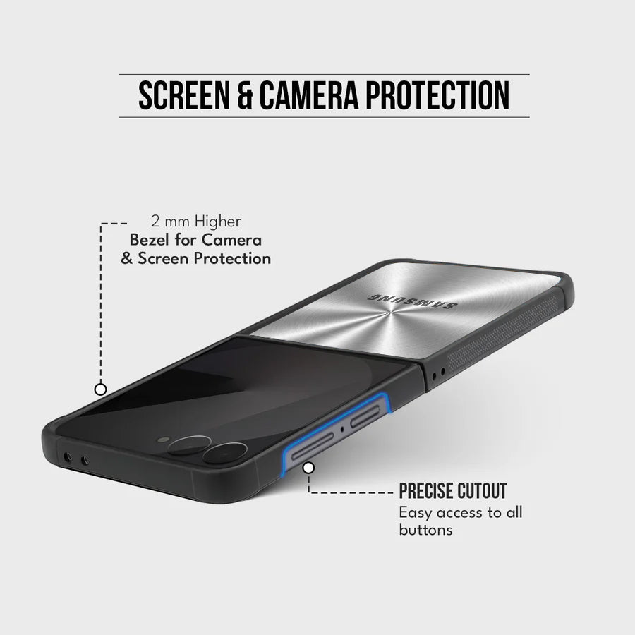 Galaxy S Series - Futuristic Silver Line Case