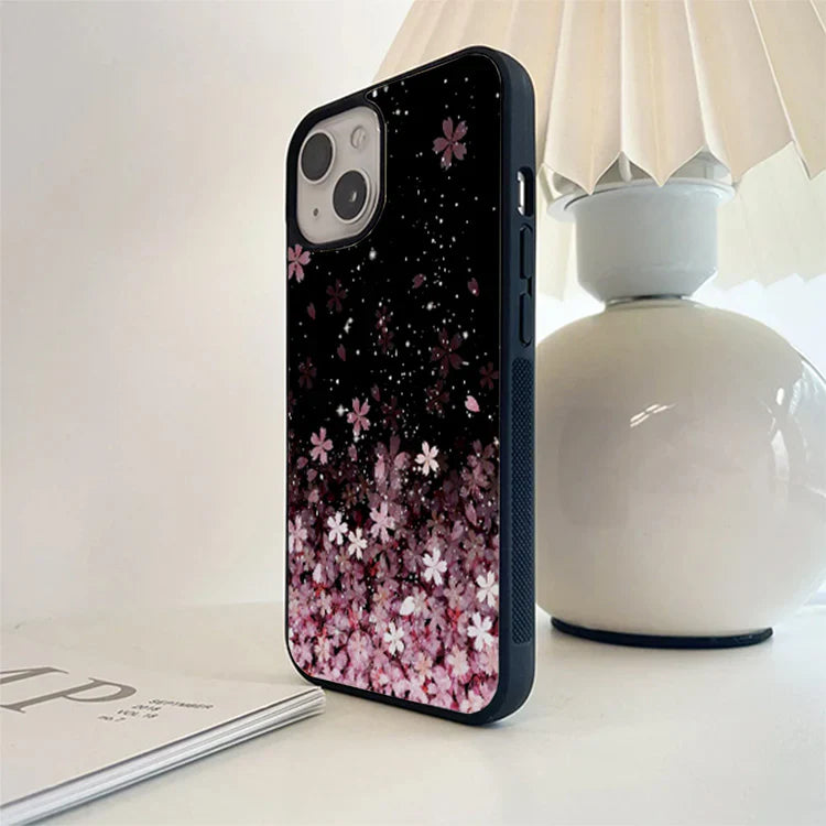 Mix White Flower Glass Case