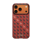 Crimson Houndstooth Texture Case