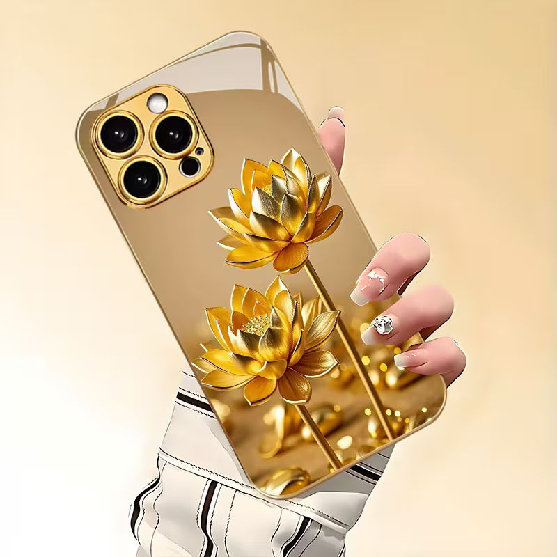Golden Lotus Electroplated Case