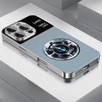 Premium Electroplated Silver Glass Case