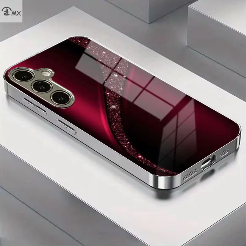Crimson Glitter Pattern Case