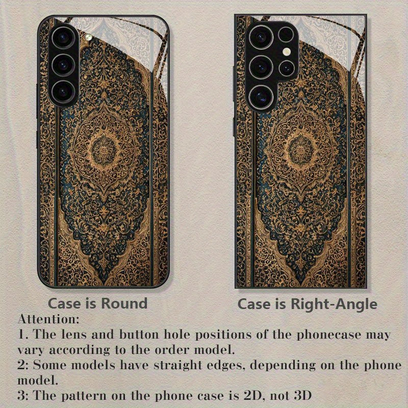 Galaxy S Series - Exquisite Carved Blue Pattern Case