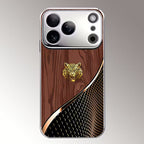 Golden Tiger Wood Grain Glass Case