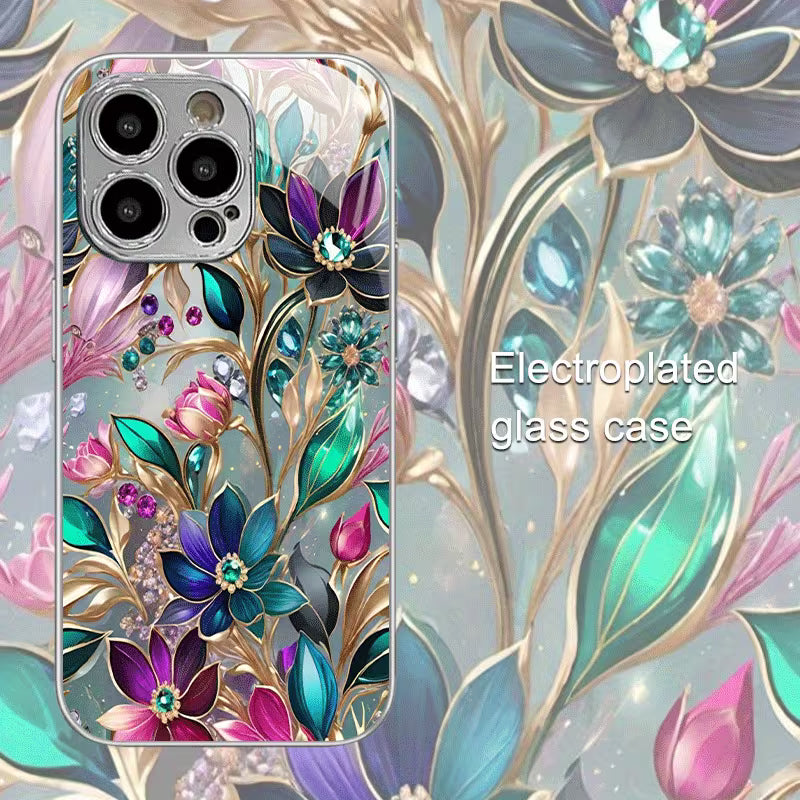 Luxurious Colored Patterned Glass  Case