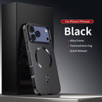 Frosted Back Panel Magnetic Ring Case