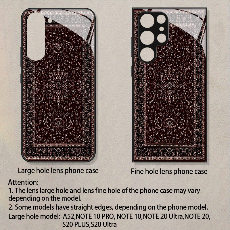 Galaxy S Series - Vintage Pattern Black Border Glass Case