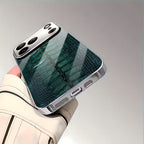 Luxurious Crocodile Skin Patterned Glass Case