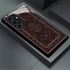 Galaxy S Series - Vintage Pattern Black Border Glass Case