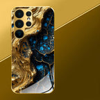 Beautiful Stone Pattern Electroplated Golden Case