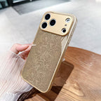 Artistic Golden Thread Rose Pattern Case