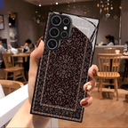 Galaxy S Series - Vintage Pattern Black Border Glass Case