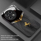 OnePlus - Black Textured Golden Horse Pattern Case