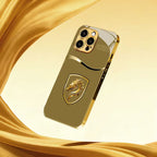 Luxurious Gold-Plated Tempered Glass Case