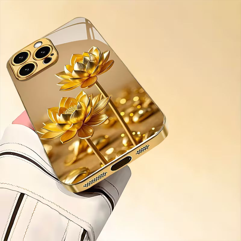 Golden Lotus Electroplated Case